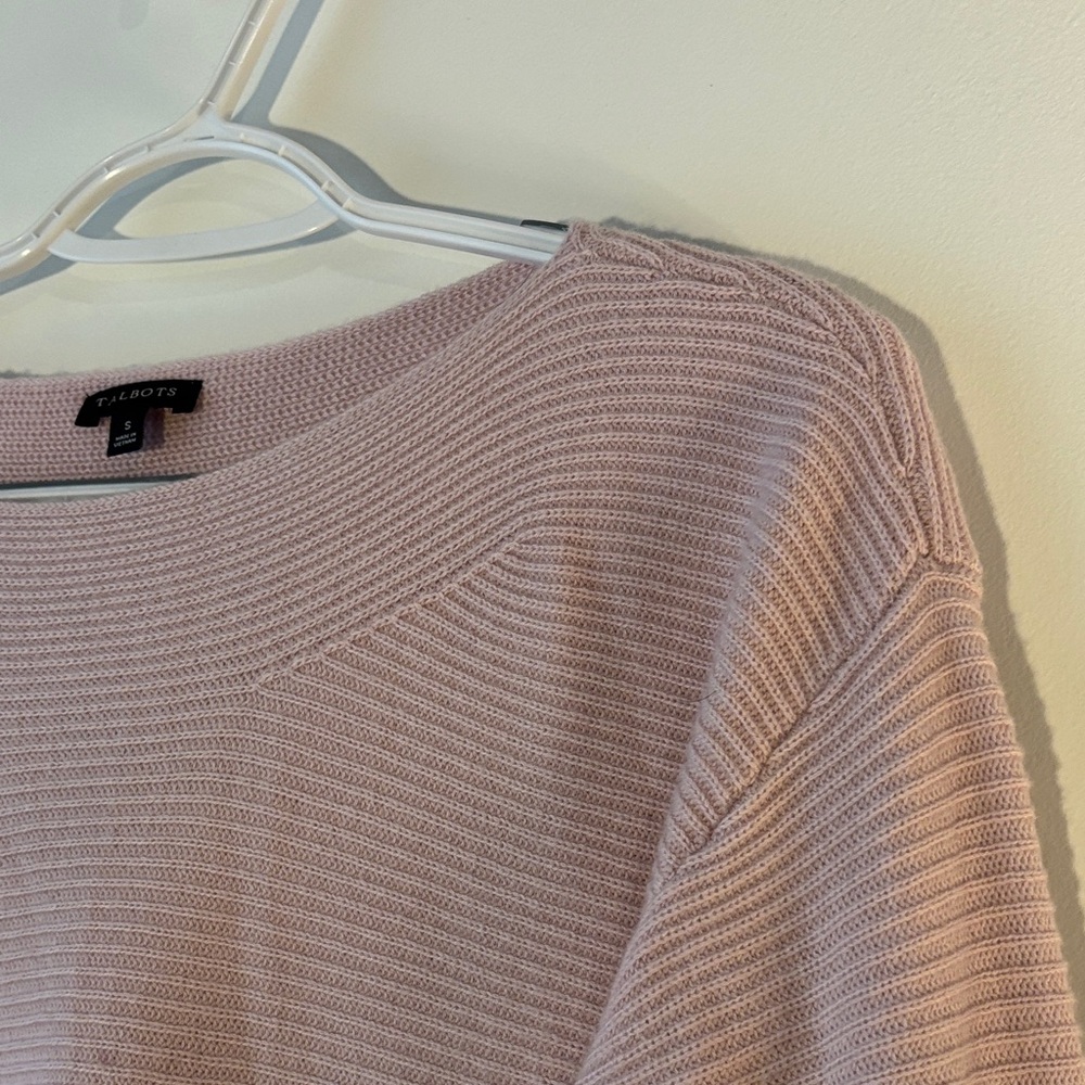 Talbots Light Pink Ribbed Knit Top - Picture 5 of 12